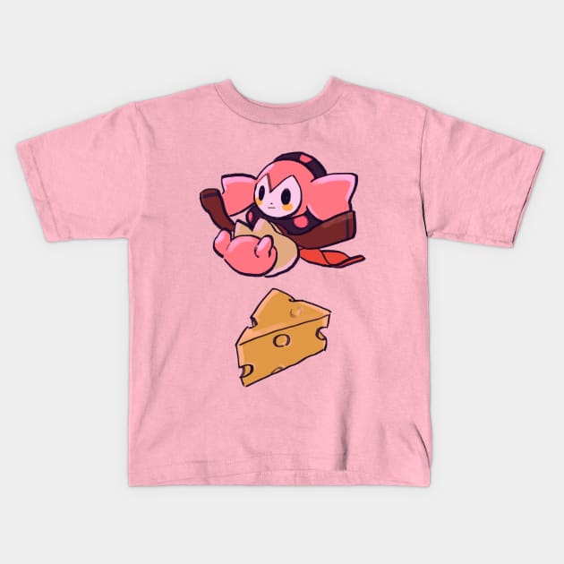 I draw pink pastel charlotte with cheese slice / madoka magica Kids T-Shirt by mudwizard